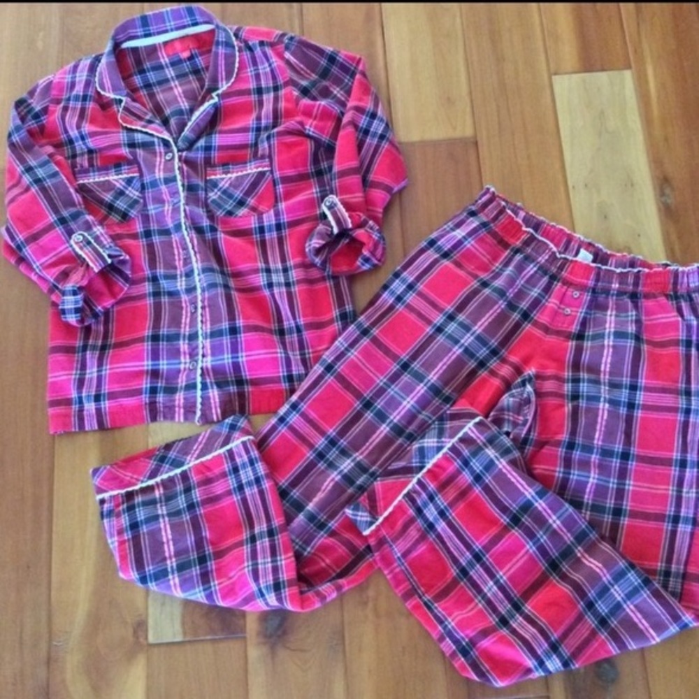 Victoria Secret Red Plaid Pajama Set Size S